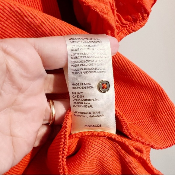 2/25 Anthropologie I Pilcro Bella Henley Top Shirt Boho Puff Medium M blouse - Picture 5 of 7